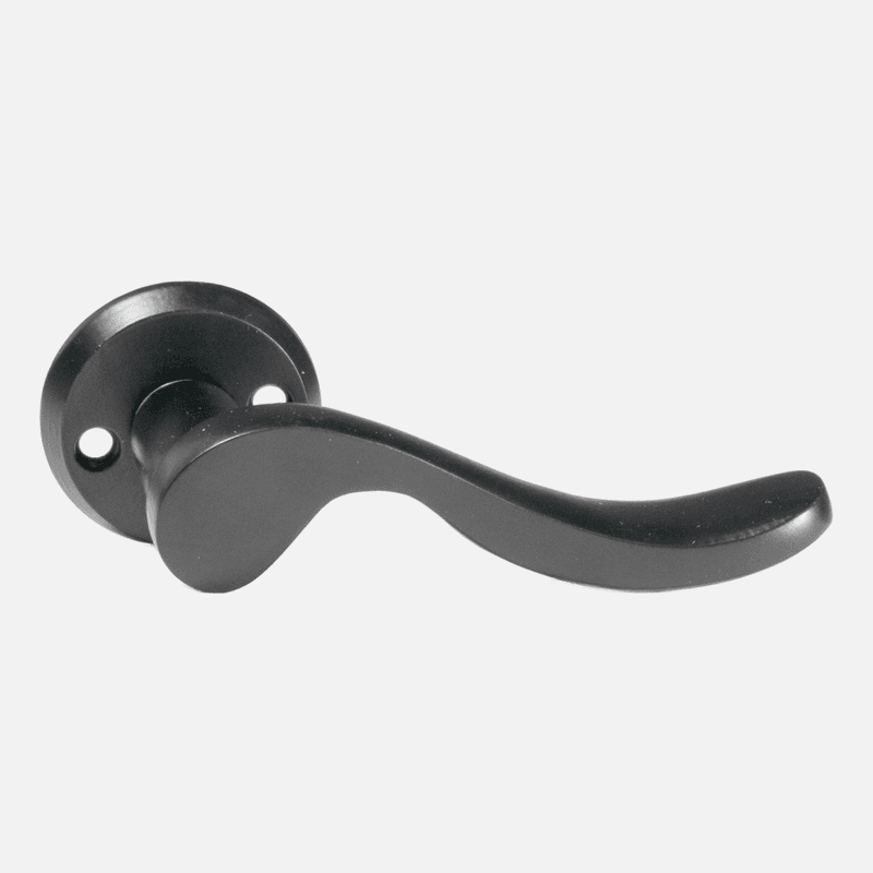 Door handle Ola - black cast iron